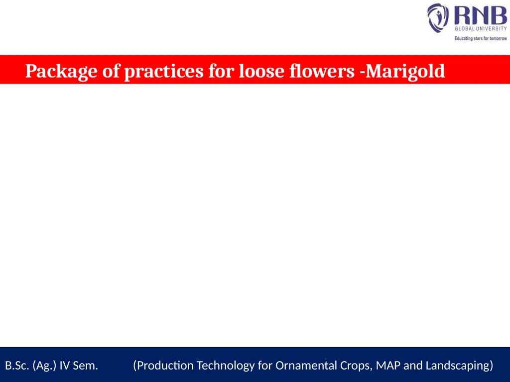 Course Name- Production Technology for Ornamental - slide 3 of 13