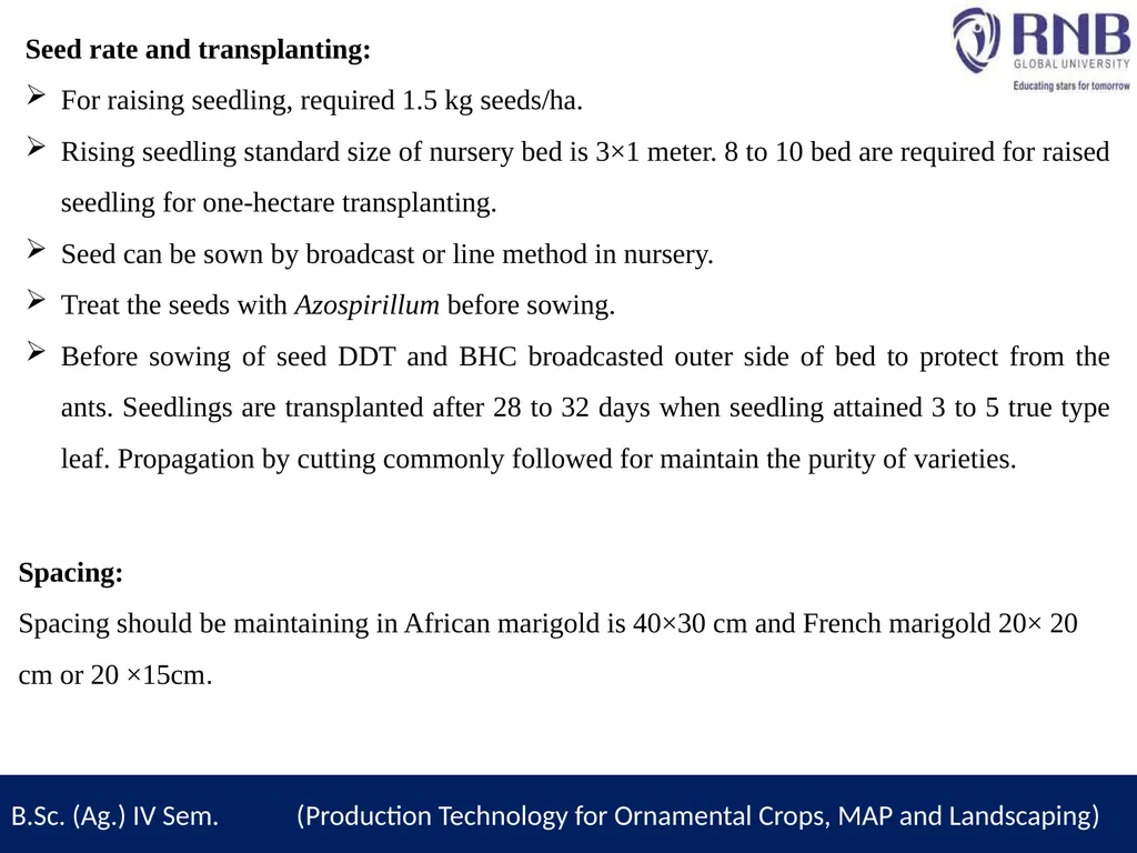 Course Name- Production Technology for Ornamental - slide 8 of 13