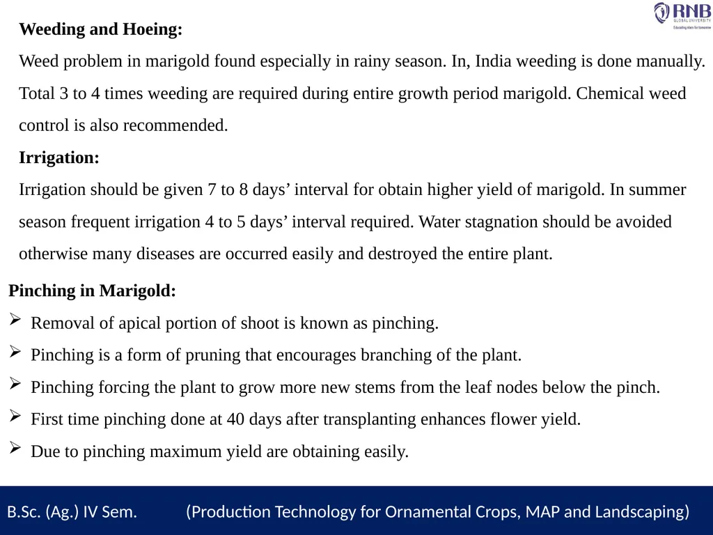 Course Name- Production Technology for Ornamental - slide 10 of 13