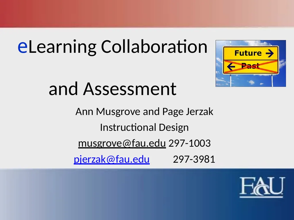 eLearning Collaboration and Assessment Ann - slide 1 of 47
