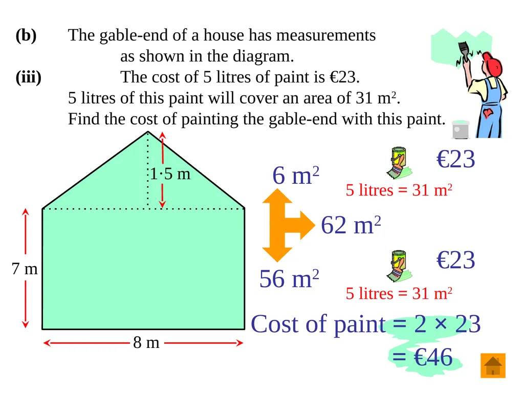 Junior Certificate Ordinary Level Perimeter, Area - slide 25 of 59