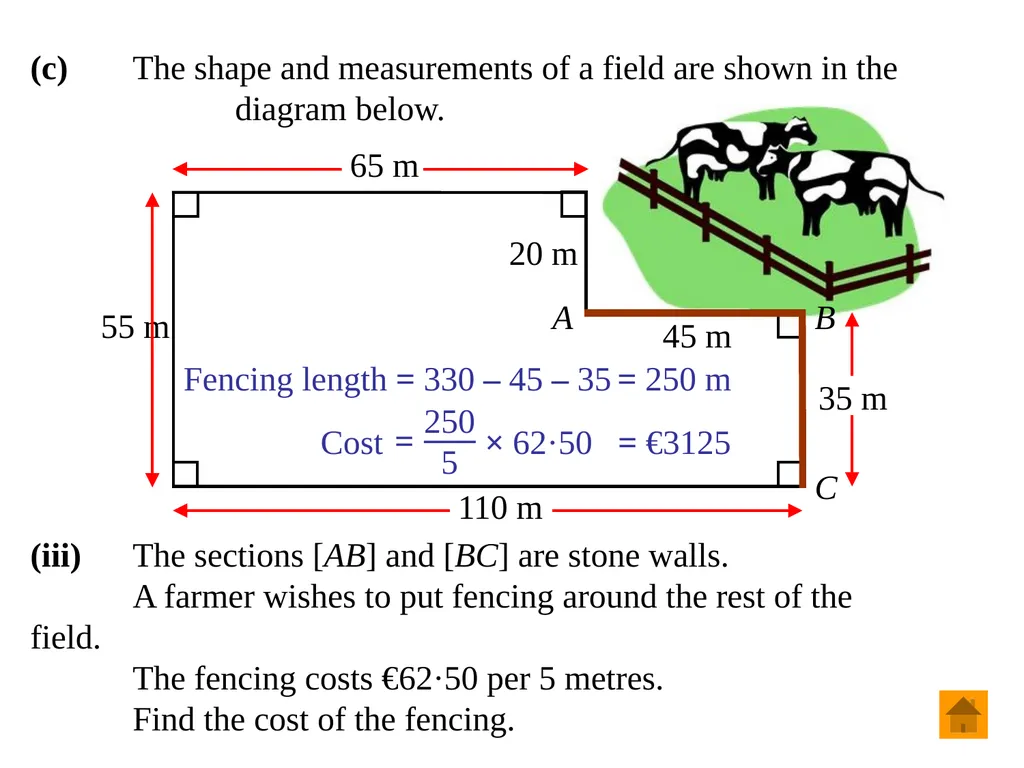 Junior Certificate Ordinary Level Perimeter, Area - slide 57 of 59