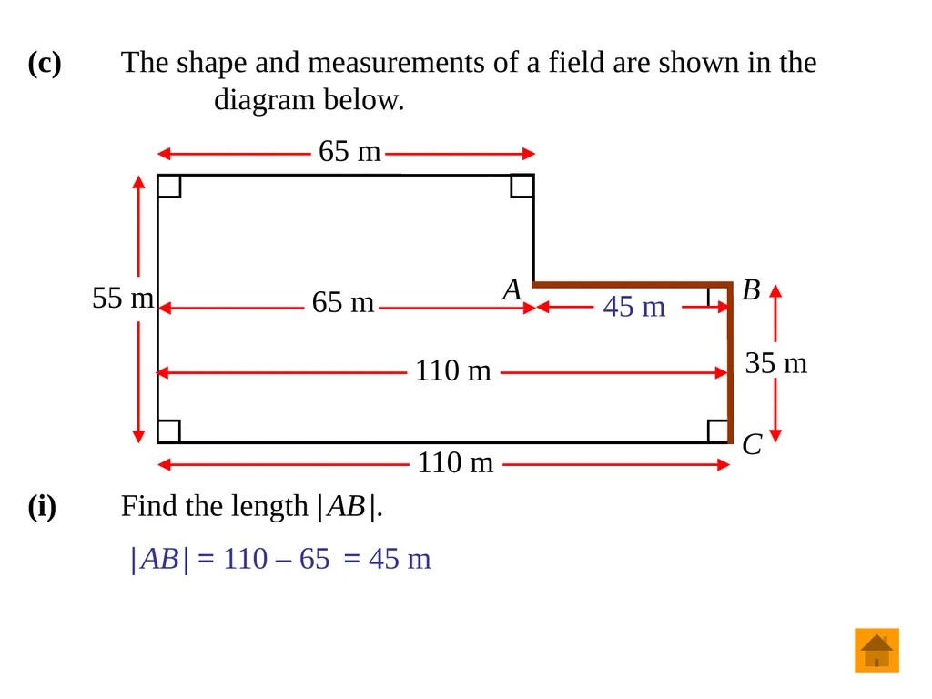 Junior Certificate Ordinary Level Perimeter, Area - slide 55 of 59