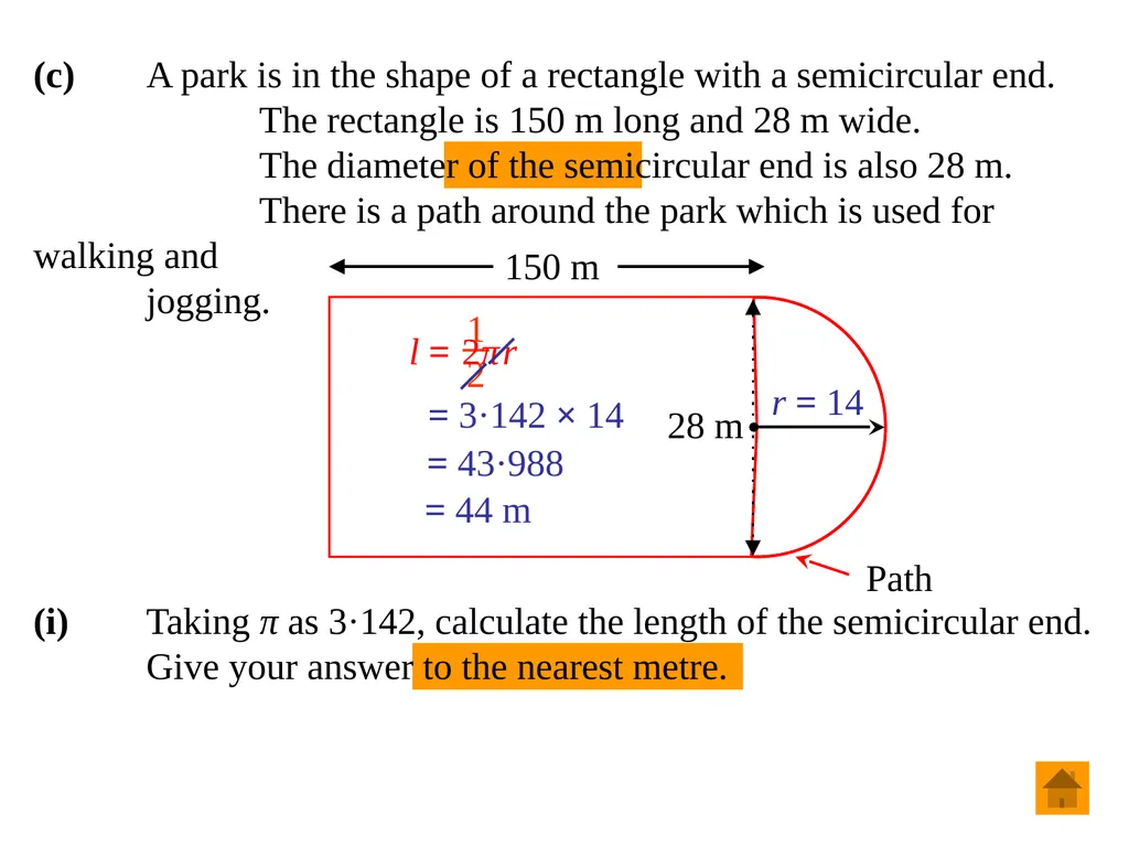 Junior Certificate Ordinary Level Perimeter, Area - slide 53 of 59