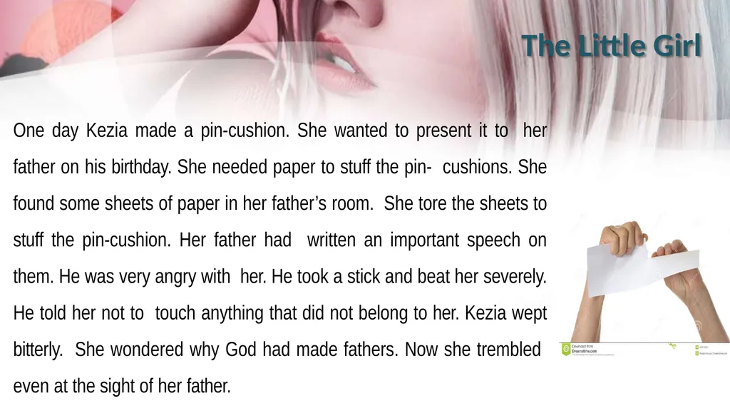 The Little Girl A Story by: Katherine Mansfield - slide 13 of 22
