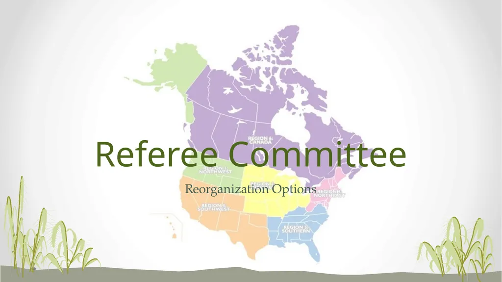 Referee Committee Reorganization Options What are - slide 1 of 17