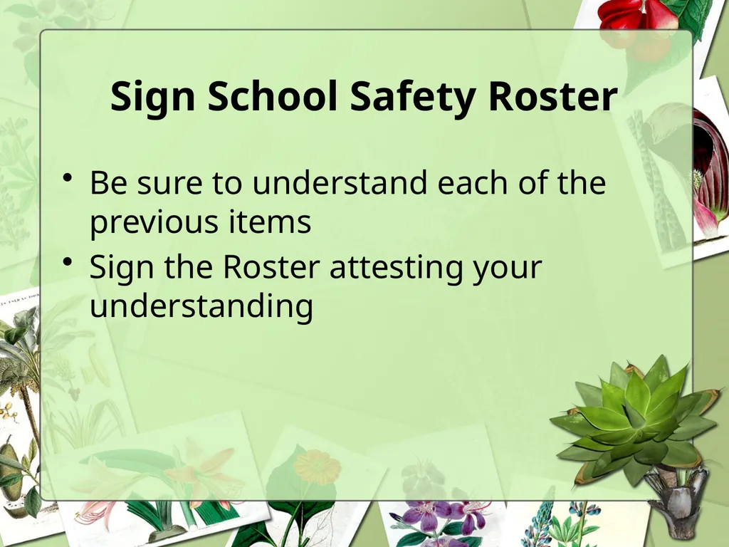 Science Safety: Plants in the Classroom Key - slide 14 of 15