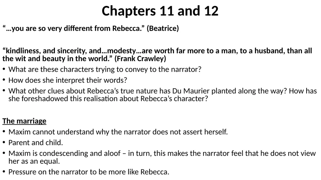 Rebecca by Daphne Du Maurier Advanced Higher - slide 8 of 21