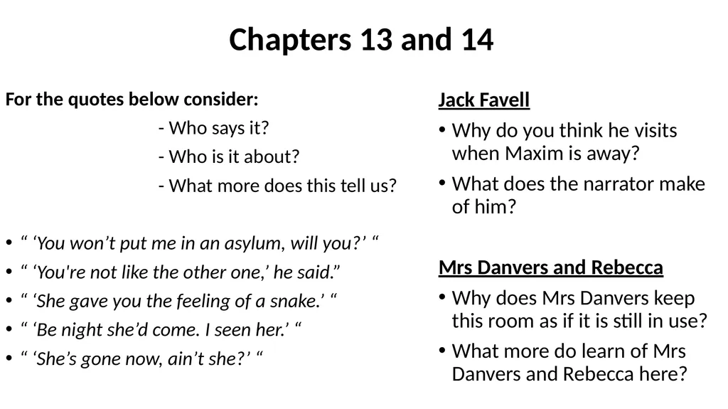 Rebecca by Daphne Du Maurier Advanced Higher - slide 9 of 21