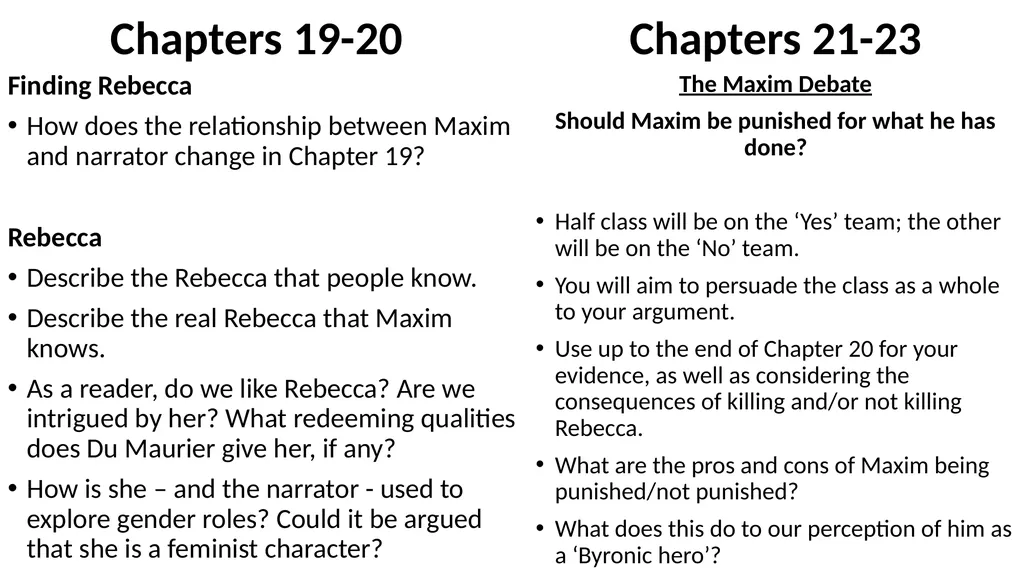 Rebecca by Daphne Du Maurier Advanced Higher - slide 11 of 21