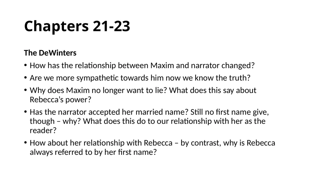 Rebecca by Daphne Du Maurier Advanced Higher - slide 13 of 21