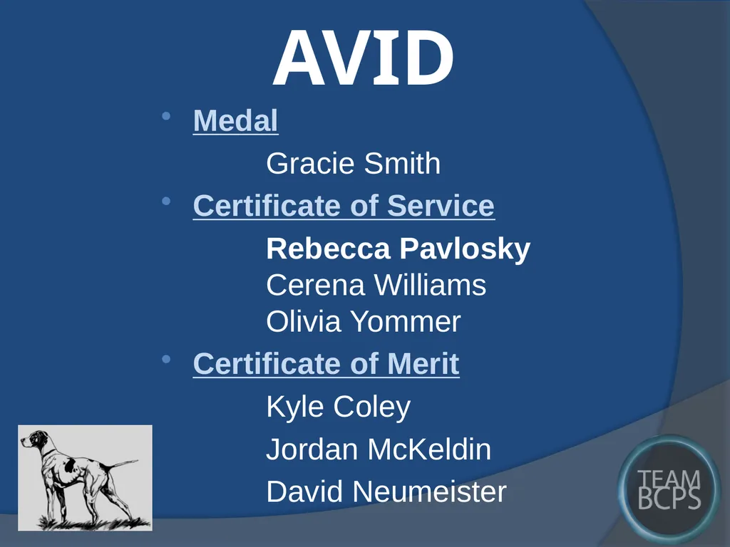Class of 2017 Senior Award Recipients Sparrows - slide 2 of 87
