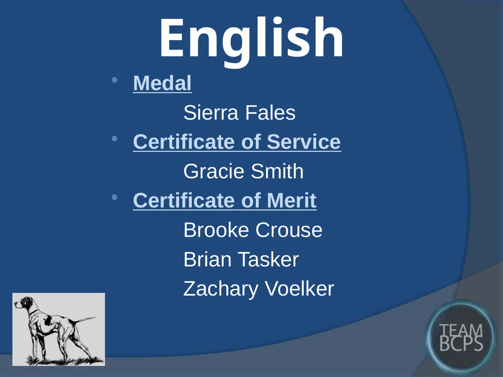 Class of 2017 Senior Award Recipients Sparrows - slide 10 of 87