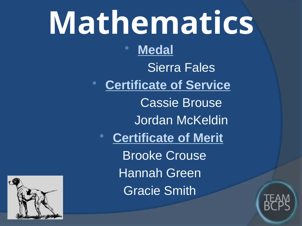 Class of 2017 Senior Award Recipients Sparrows - slide 18 of 87