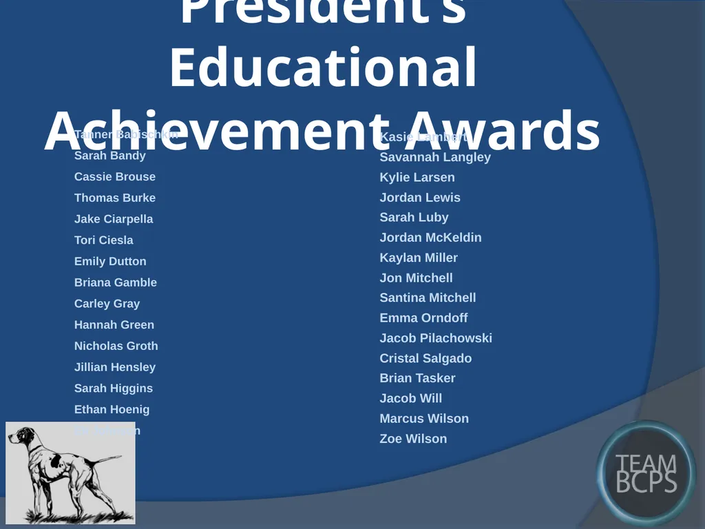 Class of 2017 Senior Award Recipients Sparrows - slide 49 of 87