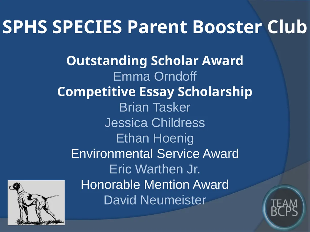 Class of 2017 Senior Award Recipients Sparrows - slide 83 of 87