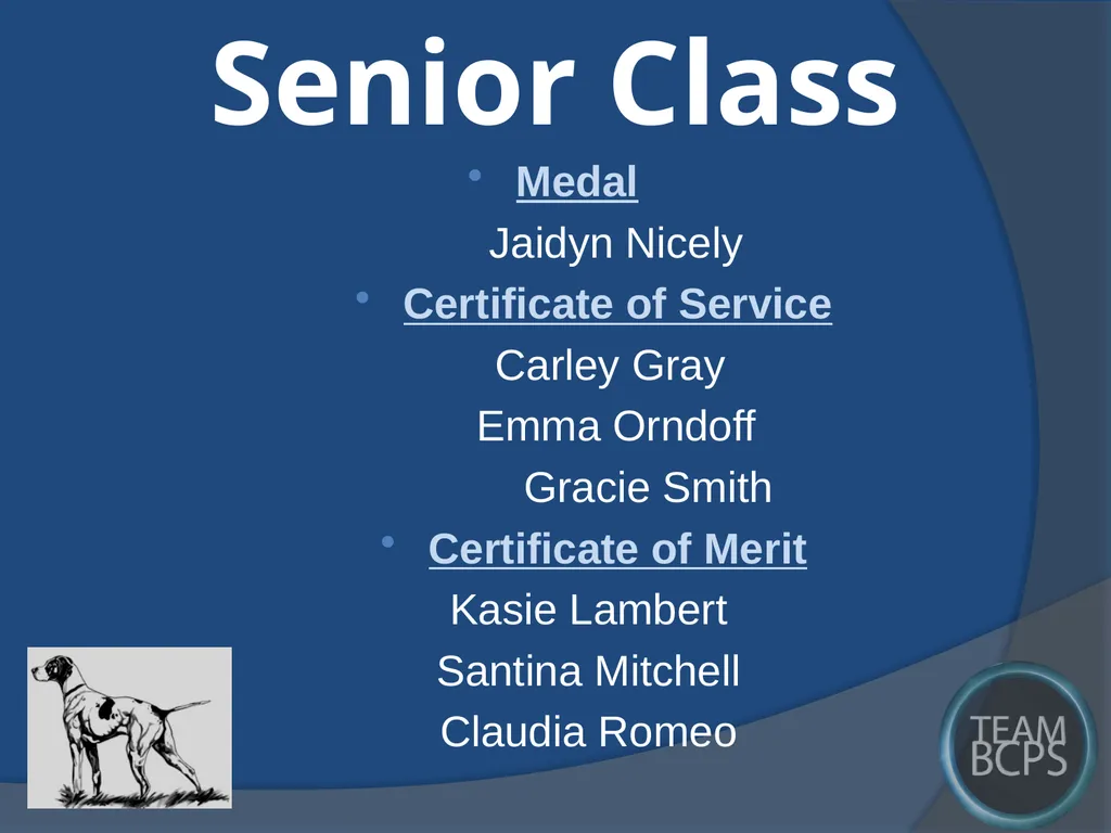 Class of 2017 Senior Award Recipients Sparrows - slide 29 of 87