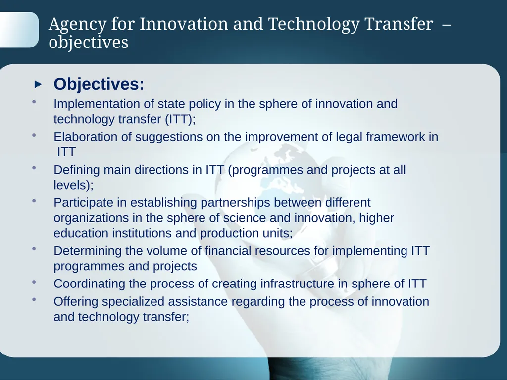 Agency for Innovation and Technology Transfer - slide 6 of 15