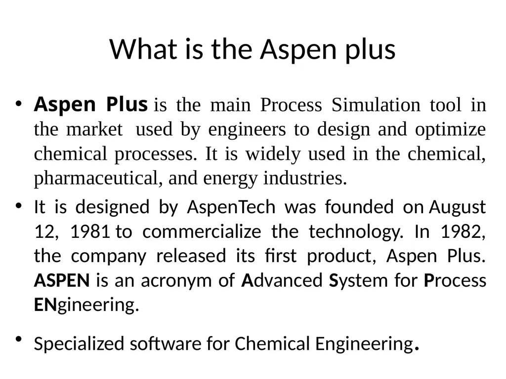 Aspen plus Assist Prof Dr. Khalid W. Hameed - slide 2 of 13