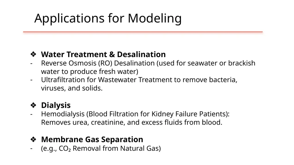 Aspen Simulation: Filtration, Membranes, and - slide 9 of 15