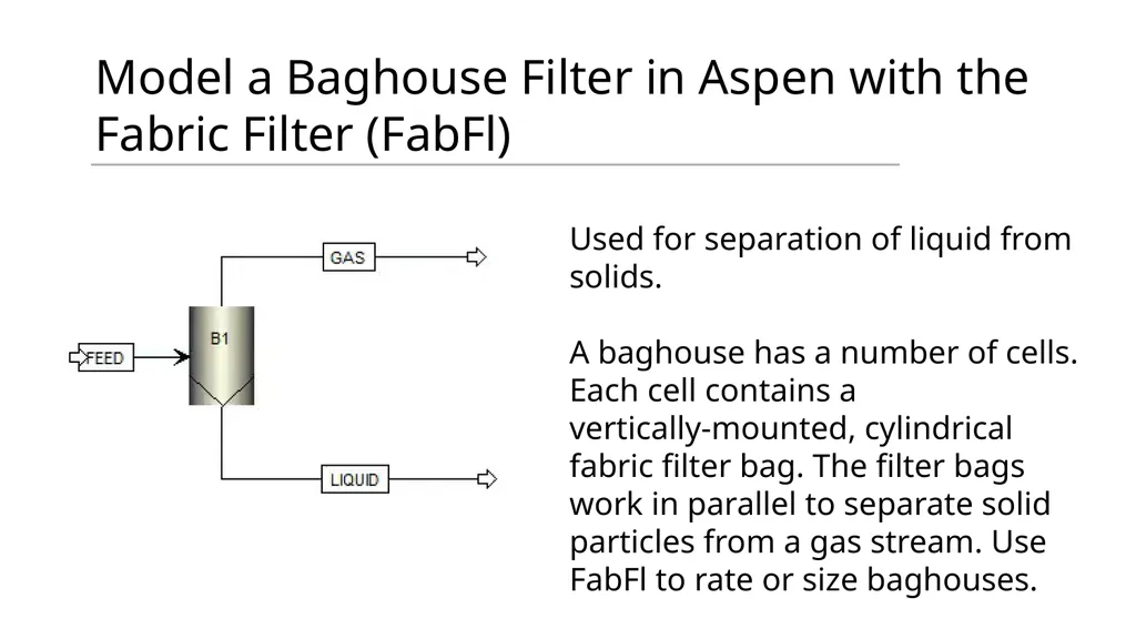 Aspen Simulation: Filtration, Membranes, and - slide 13 of 15