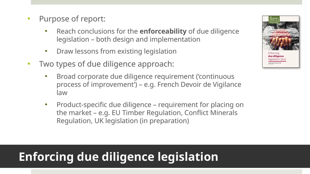 Duncan Brack Enforcing due diligence legislation - slide 2 of 8