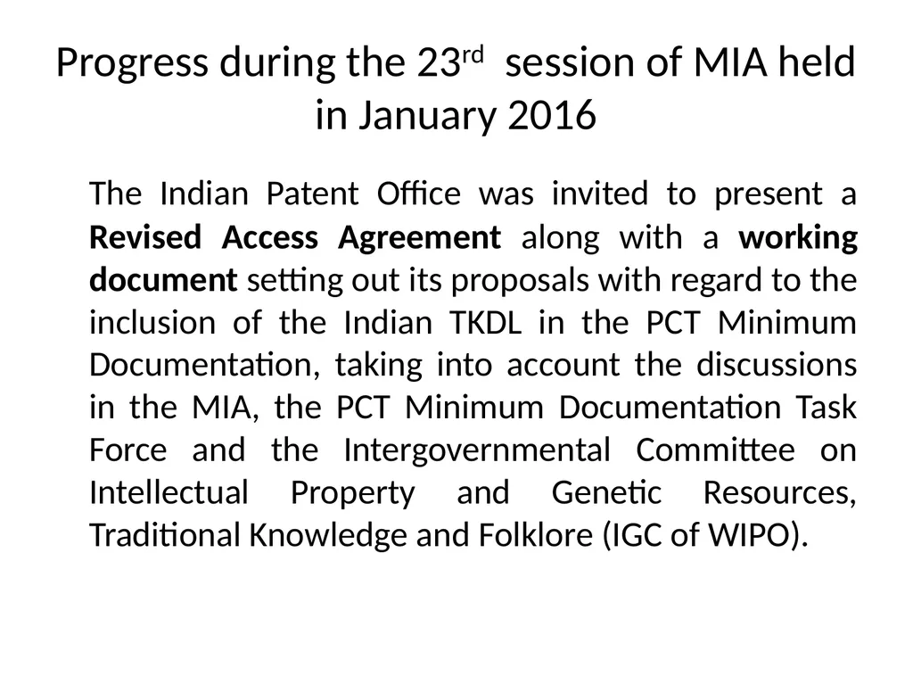 Proposal to include the Indian Traditional - slide 12 of 22