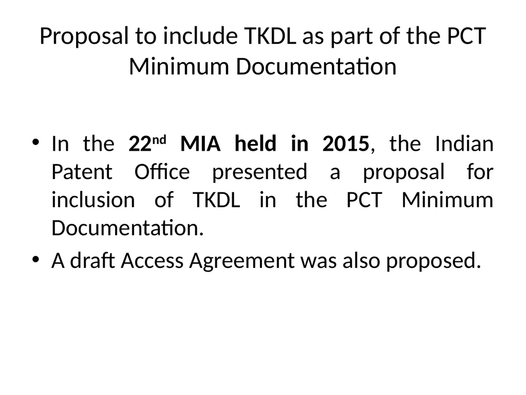 Proposal to include the Indian Traditional - slide 10 of 22