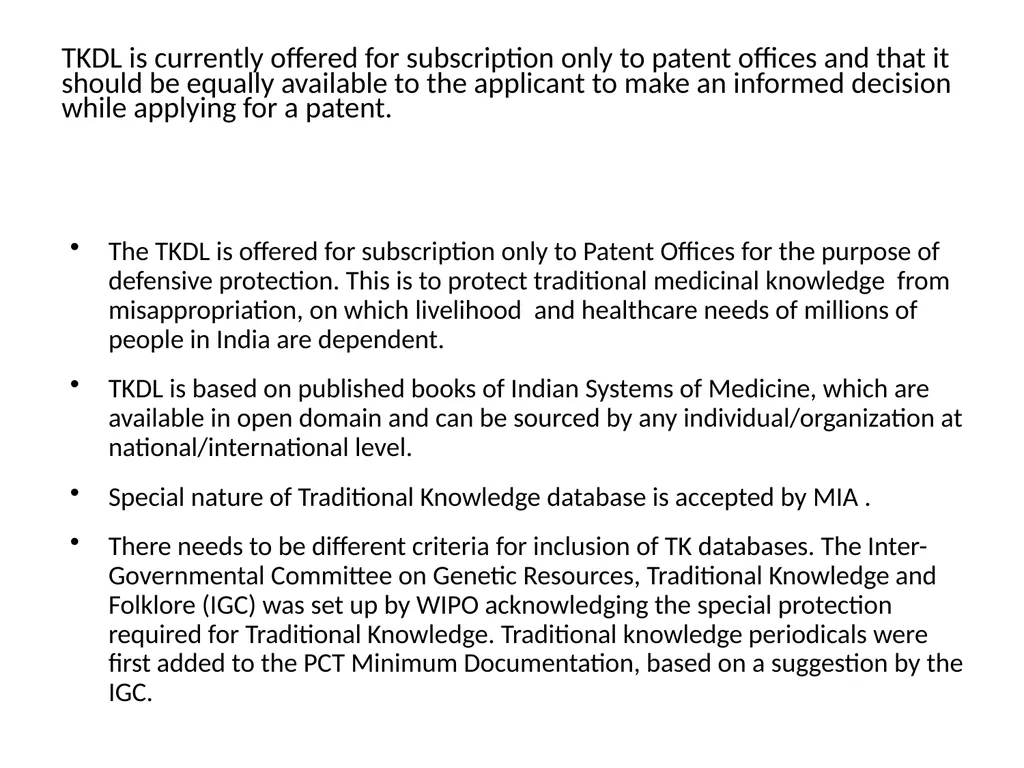 Proposal to include the Indian Traditional - slide 20 of 22