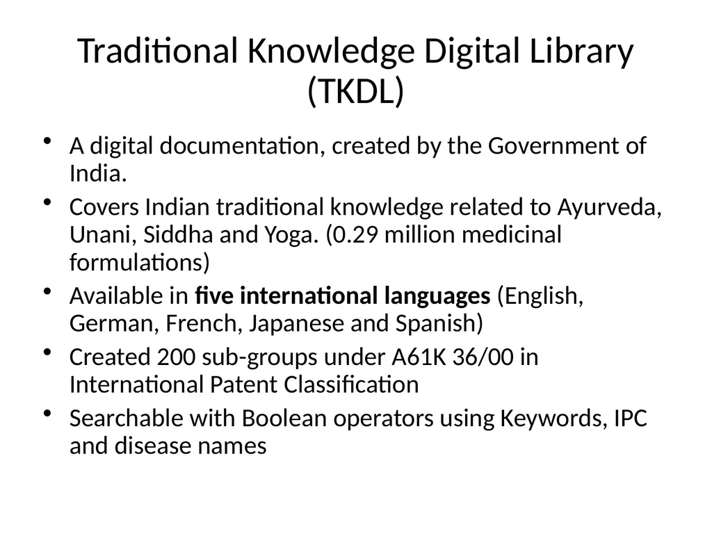 Proposal to include the Indian Traditional - slide 8 of 22