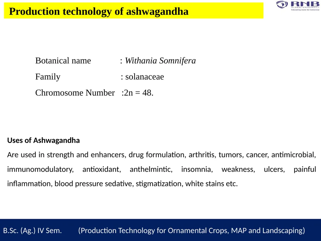 Course Name- Production Technology for Ornamental - slide 4 of 11