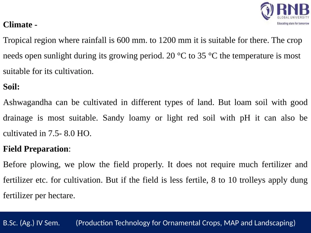 Course Name- Production Technology for Ornamental - slide 6 of 11