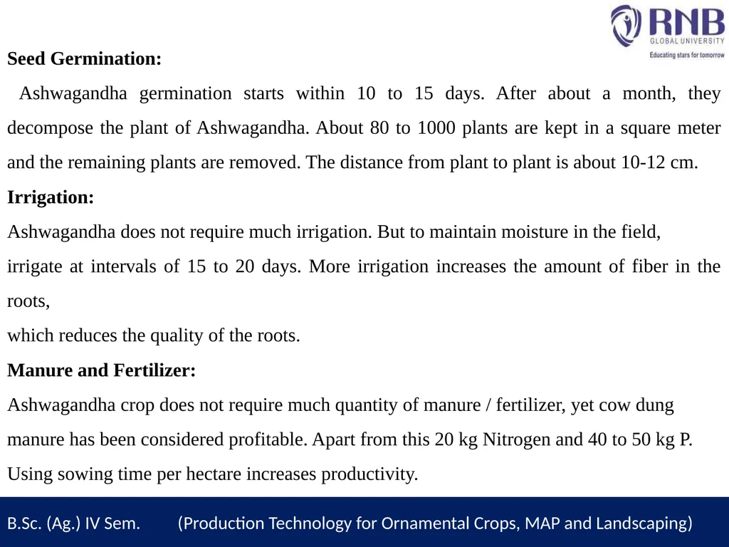 Course Name- Production Technology for Ornamental - slide 8 of 11