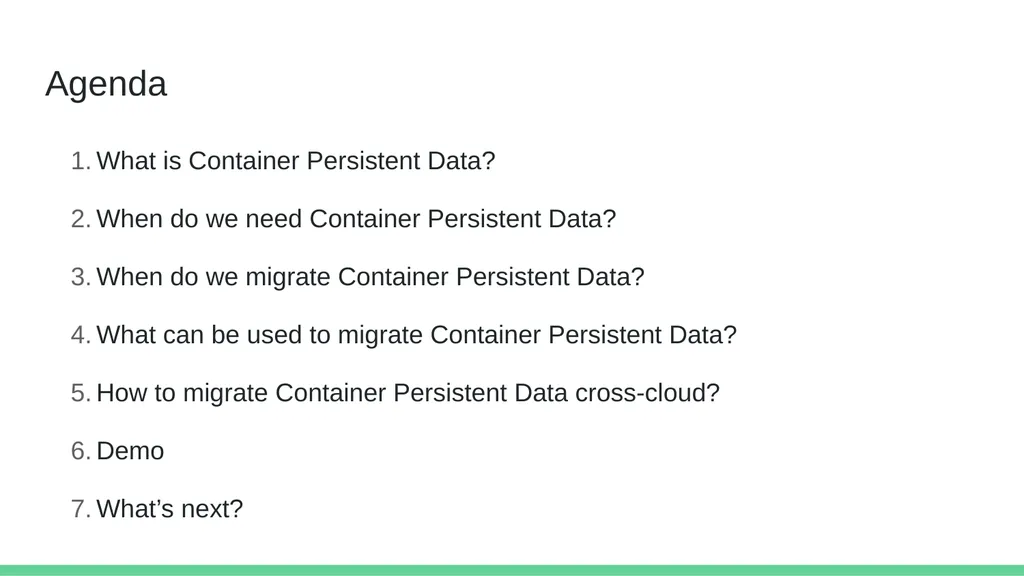 Cross-Cloud Migration of Container Persistent Data - slide 2 of 30