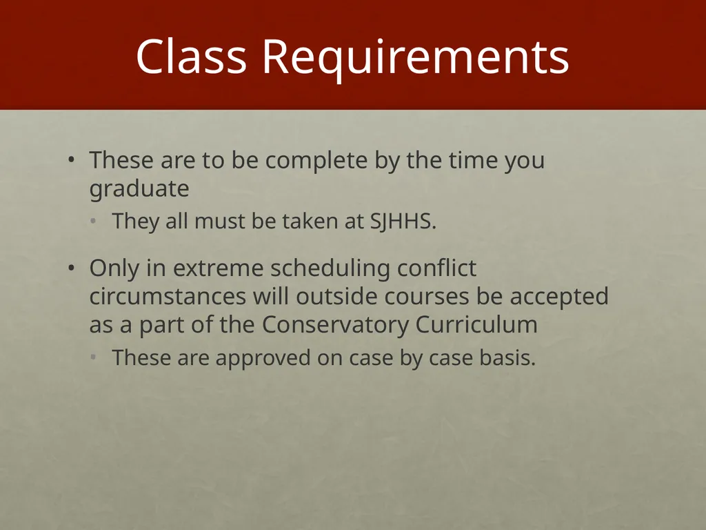 SJHHS Performing Arts Conservatory Welcome and - slide 7 of 19