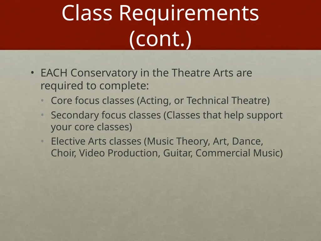 SJHHS Performing Arts Conservatory Welcome and - slide 8 of 19