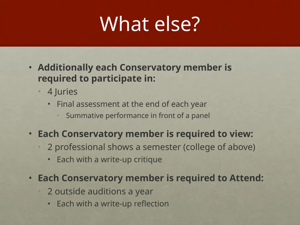 SJHHS Performing Arts Conservatory Welcome and - slide 16 of 19