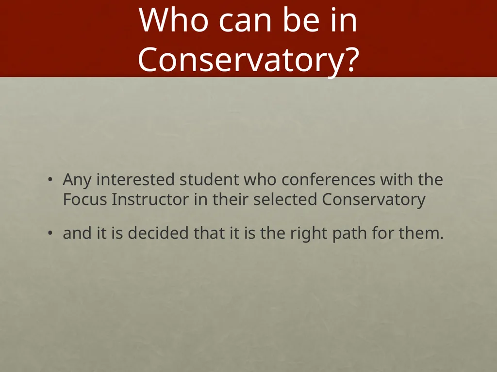 SJHHS Performing Arts Conservatory Welcome and - slide 4 of 19