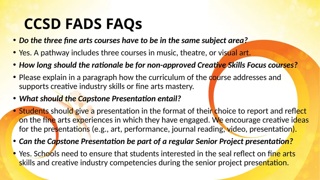 Campbell High School’s Fine Arts Diploma Seal - slide 15 of 17