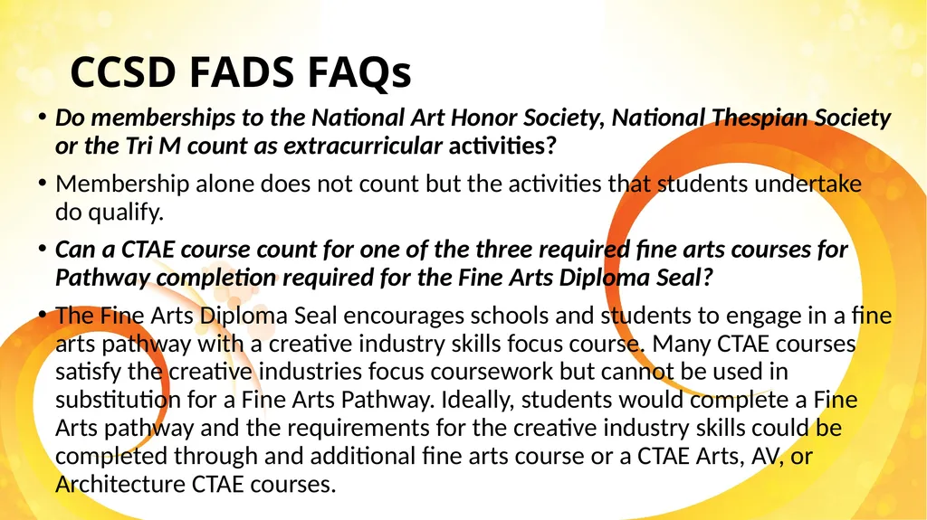 Campbell High School’s Fine Arts Diploma Seal - slide 16 of 17