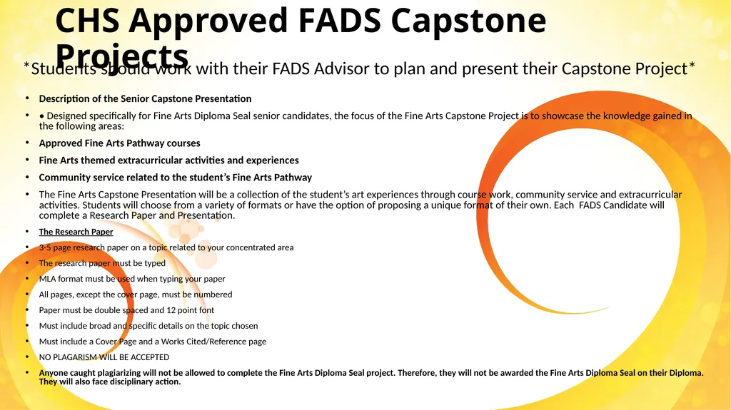 Campbell High School’s Fine Arts Diploma Seal - slide 12 of 17