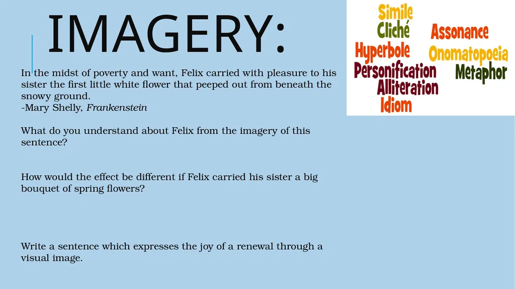 Voice Diction Detail Imagery Syntax Tone Voice - slide 17 of 28