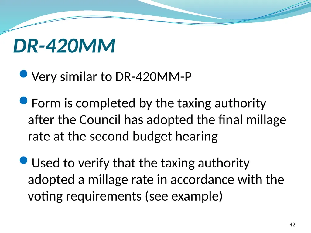 Truth in Millage (TRIM) Process Kent Olson Deputy - slide 42 of 57