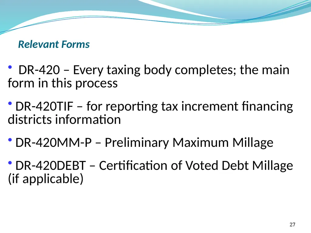Truth in Millage (TRIM) Process Kent Olson Deputy - slide 27 of 57