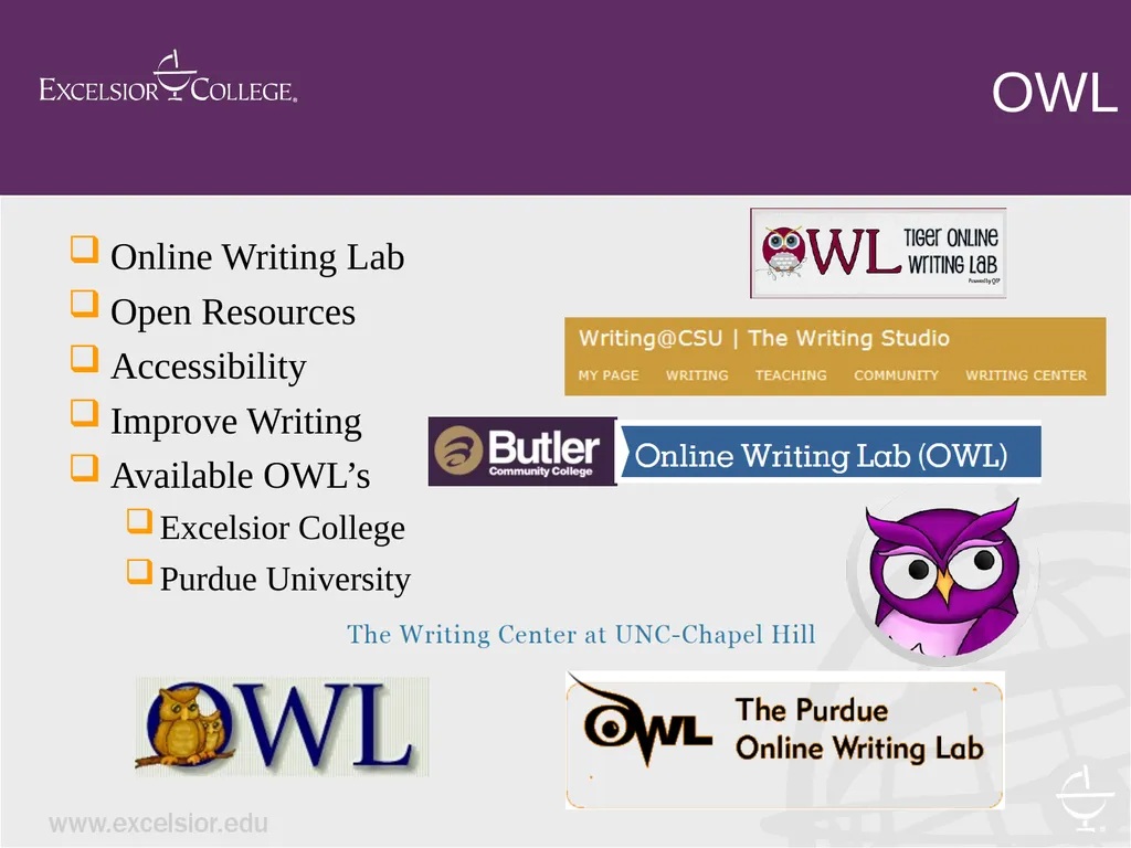 Integrating an Online Writing Lab into Curricula - slide 4 of 20