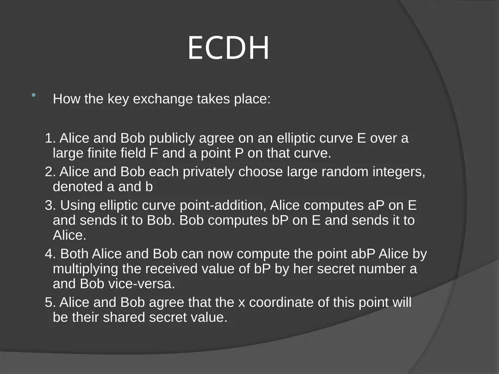 ELLIPTIC CURVE CRYPTOGRAPHY By Abhijith - slide 21 of 23