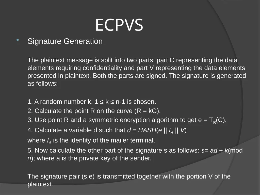 ELLIPTIC CURVE CRYPTOGRAPHY By Abhijith - slide 18 of 23
