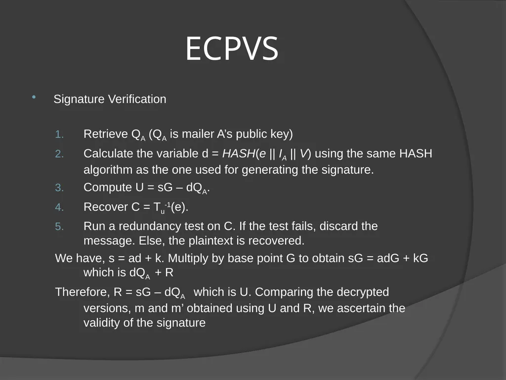ELLIPTIC CURVE CRYPTOGRAPHY By Abhijith - slide 19 of 23