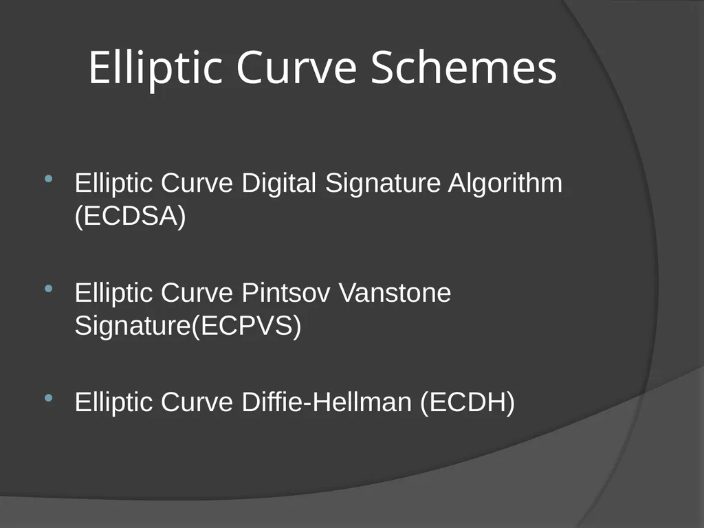 ELLIPTIC CURVE CRYPTOGRAPHY By Abhijith - slide 13 of 23