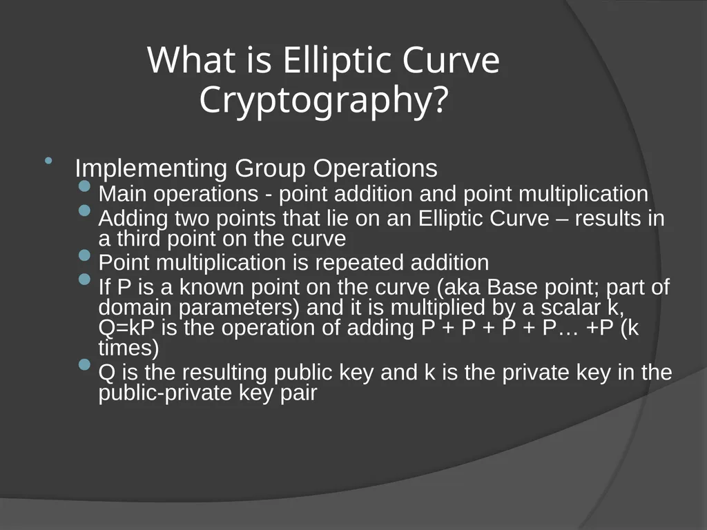 ELLIPTIC CURVE CRYPTOGRAPHY By Abhijith - slide 8 of 23